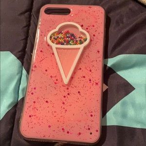Pink ice cream cone case